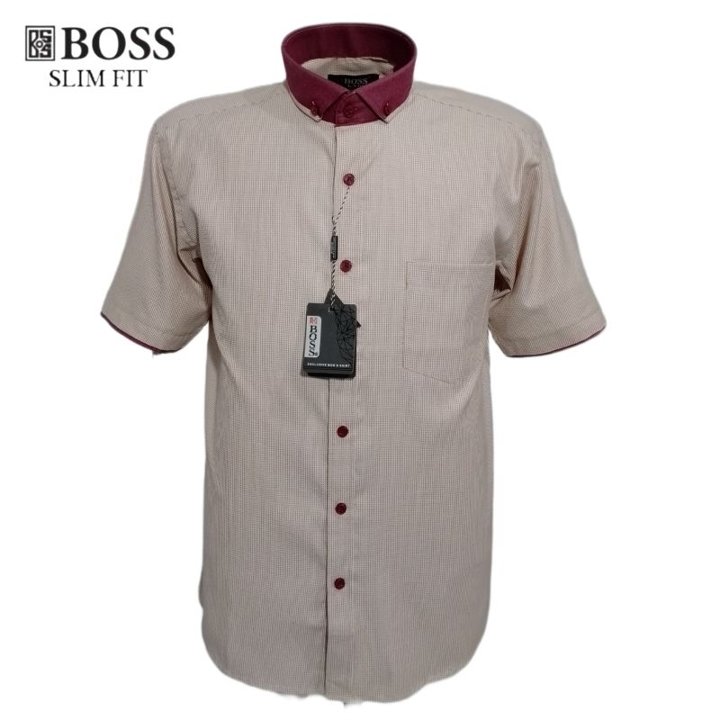 KEMEJA TANGAN PENDEK SLIMFIT BOSS 19315