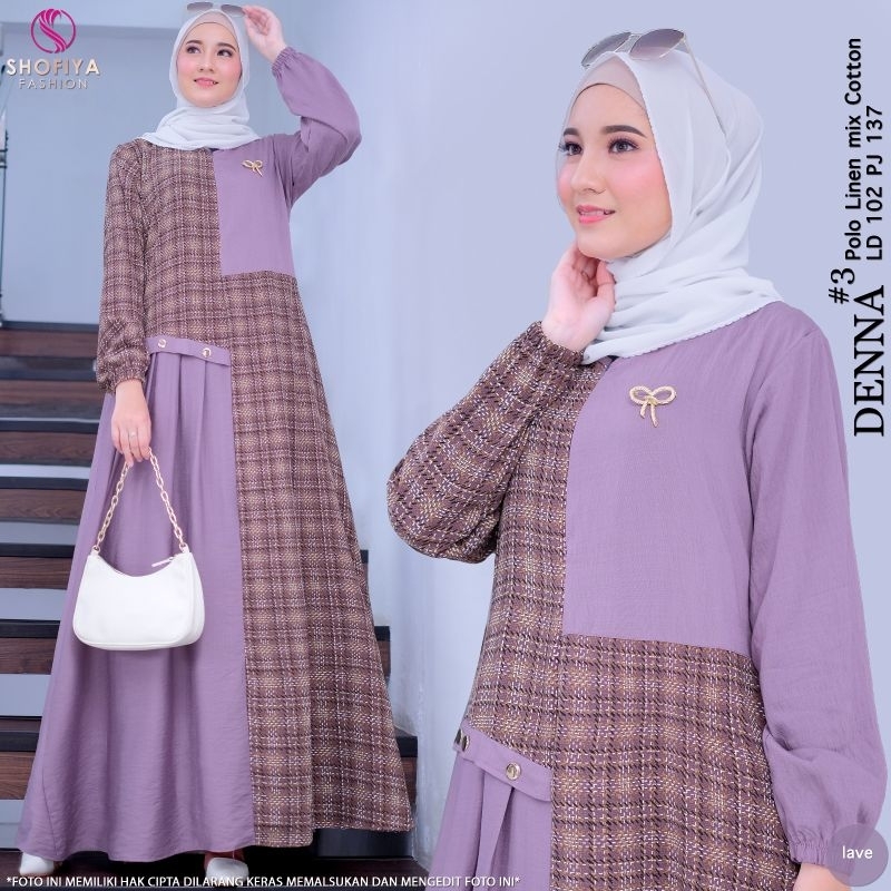baju gamis lebaran simple denna maxy ori by shofiya