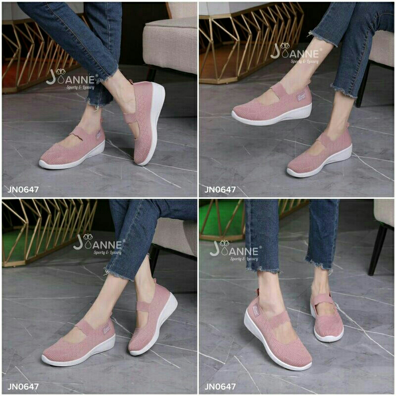 JOANNE Highsole FlyKnit Slip On Shoes #JN0647 ORIGINAL