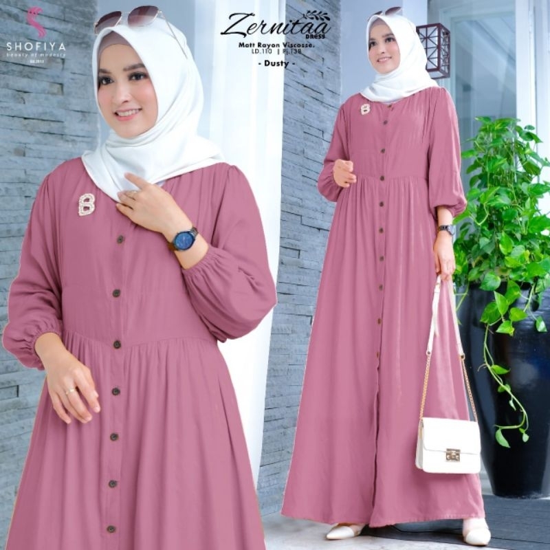 [READY] EVITA • ZERNITA BY SHOFIYA BAJU MUSLIM WANITA BUSUI LD 110