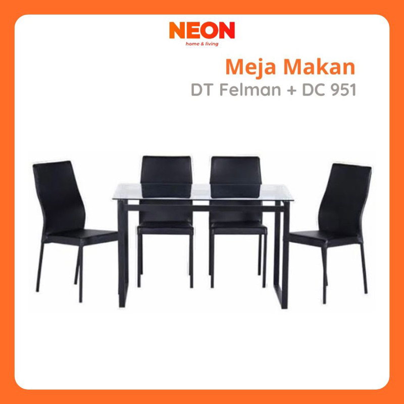 Set Meja Makan 4 Kursi Minimalis | Meja Makan Besi Kuat