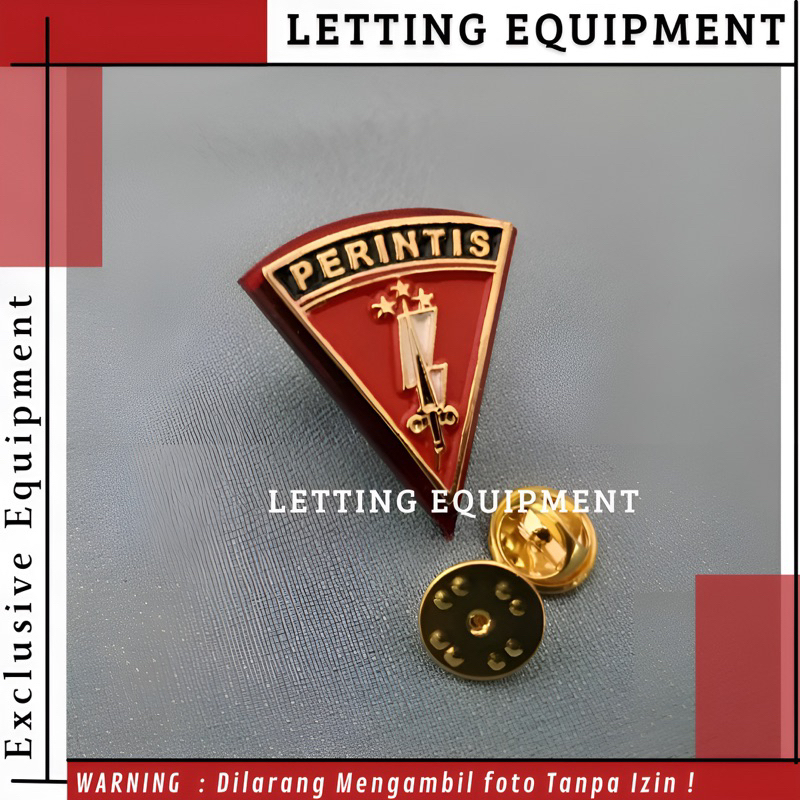 Pin Perintis Polri Brivet polisi lis mika merah akrilik Perlengkapan Polri Terbaru Hot Product Best 