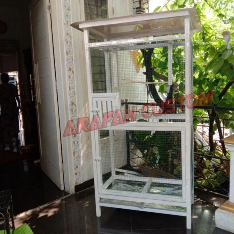 Sangkar Kandang Burung Kecil Ternak Koloni Kotak Minimalis Murai Lovebird Kenari finch Falk Parkit