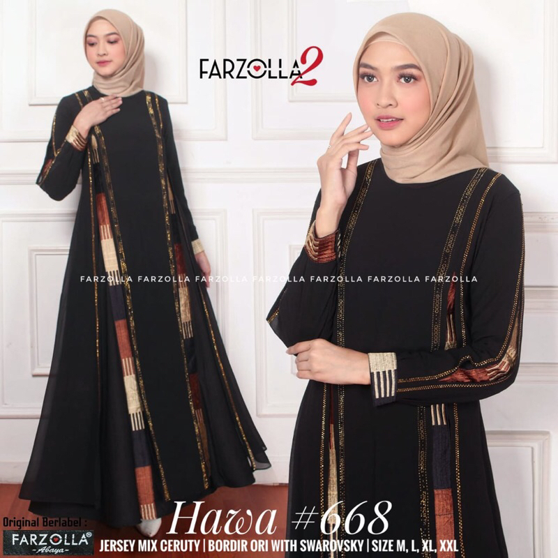 Abaya Turkey | Hawa #668 | Busana Arab Muslimah Original by Farzolla