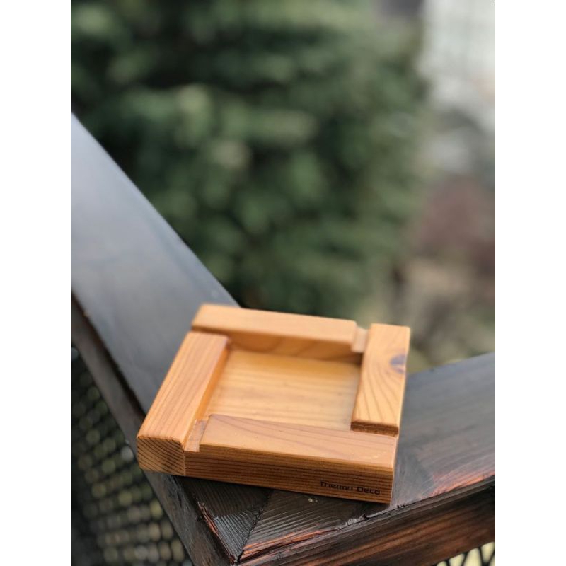 tempat putung rokok/asbak kayu jati