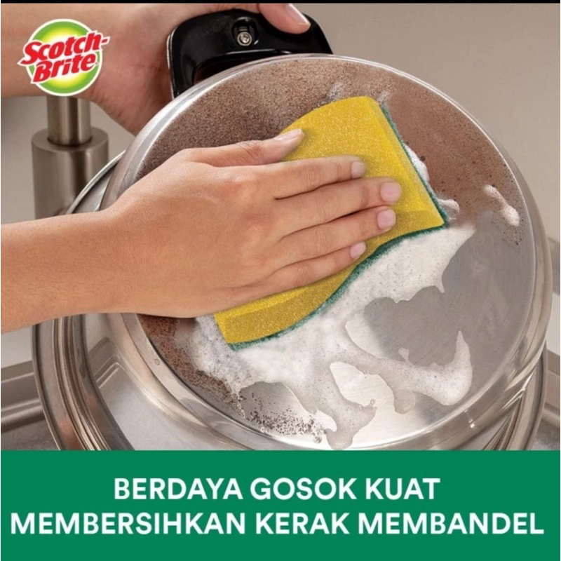 Scotch Brite 3m combo sabut spons cuci piring + sabut stainless IS-C01