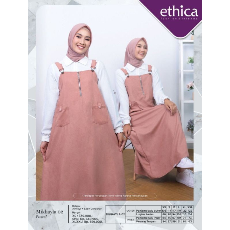 Fashion gamis Ethica ori syar'i syari model terbaru 2023, warna sangat menarik, favorit semua wanita