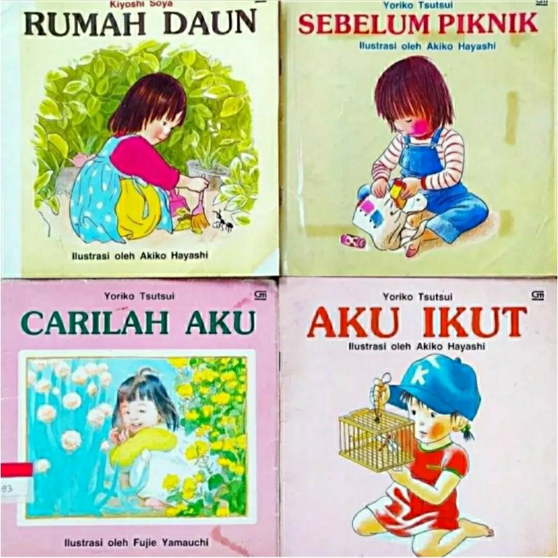 Paket buku Akiko Hayashi1. Rumah Daun
2. Sebelum Piknik
3. Carilah Aku
4. Aku Ikut