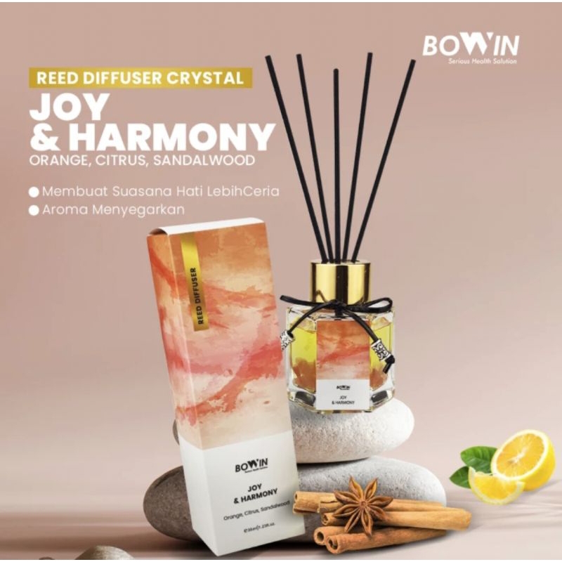 Bowin Reed Diffusser Crystal Aromatherapy Pengharum Ruangan Essential oil