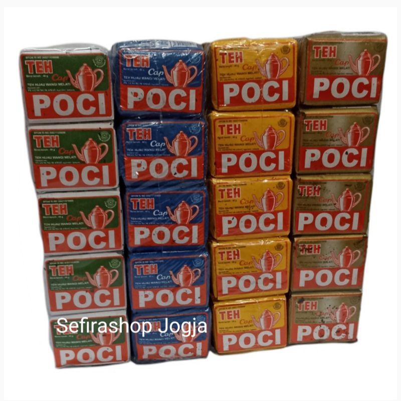 

Teh POCI Tubruk 40 Gram Kemasan Gold / Biru / Kuning / Hijau (Order Min 3 pcs)