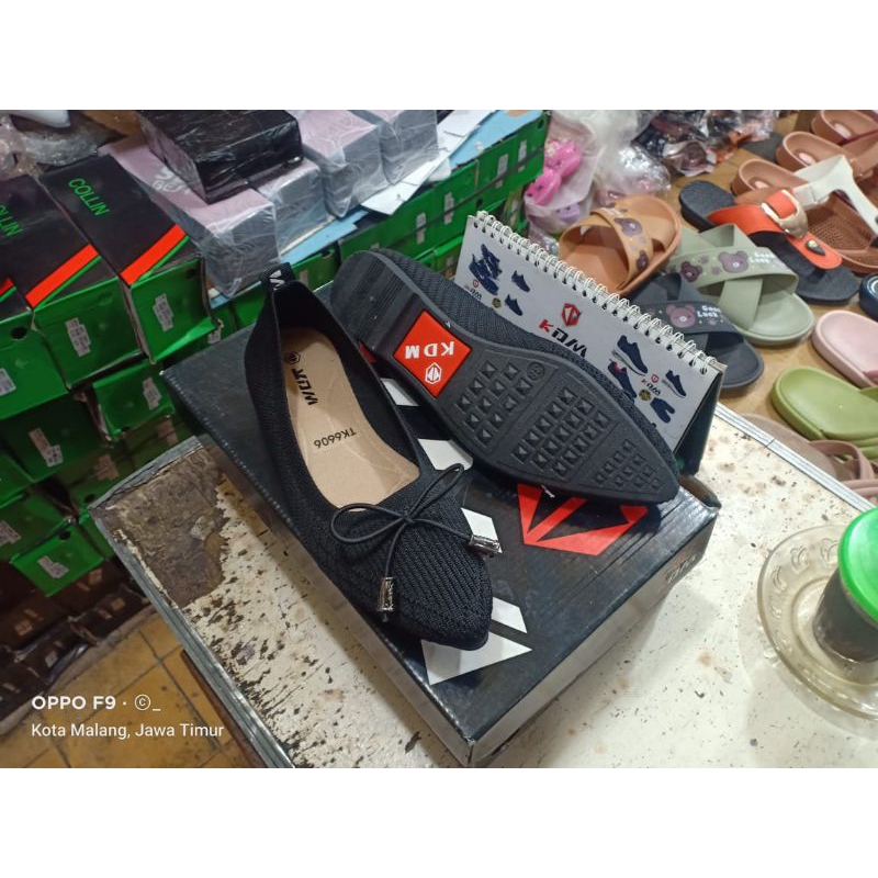 SEPATU PEREMPUAN import KDM TK / flat shoes rajut perempuan