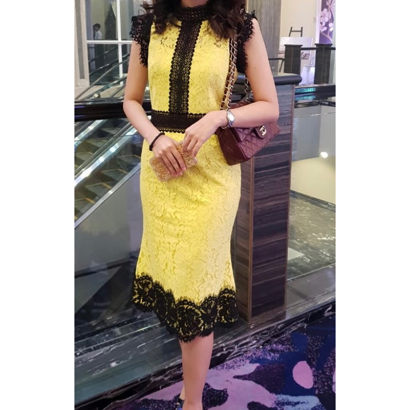 BAJU WANITA ATASAN TERUSAN DRESS PESTA PARTY WEDDING LACE BROKAT FORMAL COCO KELEN