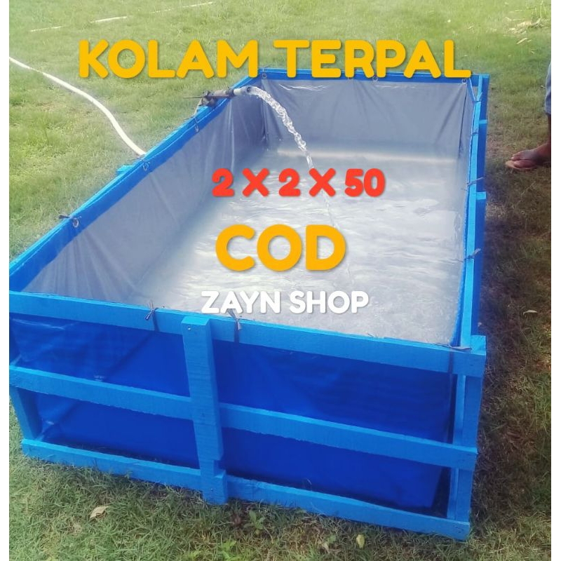 Terpal kolam ikan A5 2x2x50 / kolam terpal / terpal tenda / kolam ikan