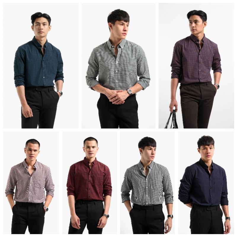 VICHY SHIRT LONG SLEEVE Heymale.id