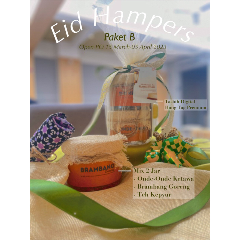 Hampers kado ramadhan lebaran murah box besek makanan ringan