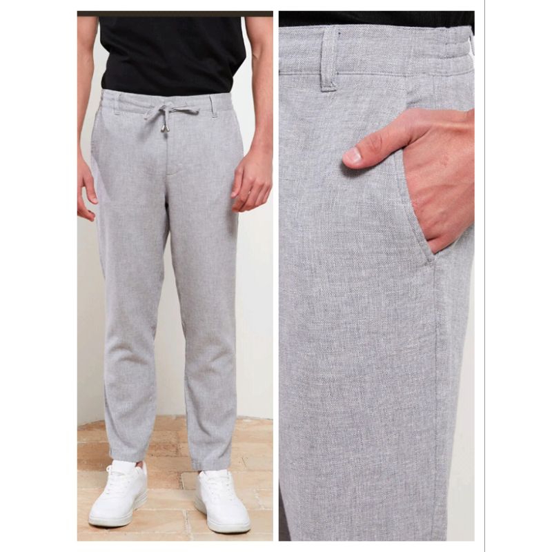 [COD]‼️ PROMO ‼️Celana  Panjang Pria Linen PE Drawstring Pants