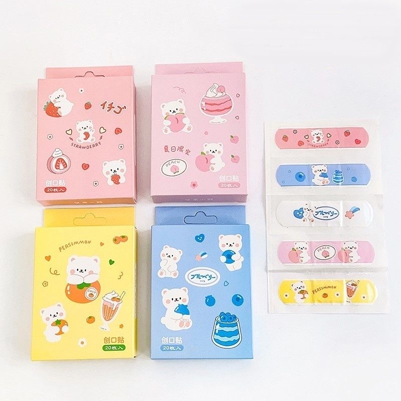 (ISI 20 Pcs) Plester Luka Anak Dewasa Motif Karakter Lucu Waterproof Fashion Korea Kekinian