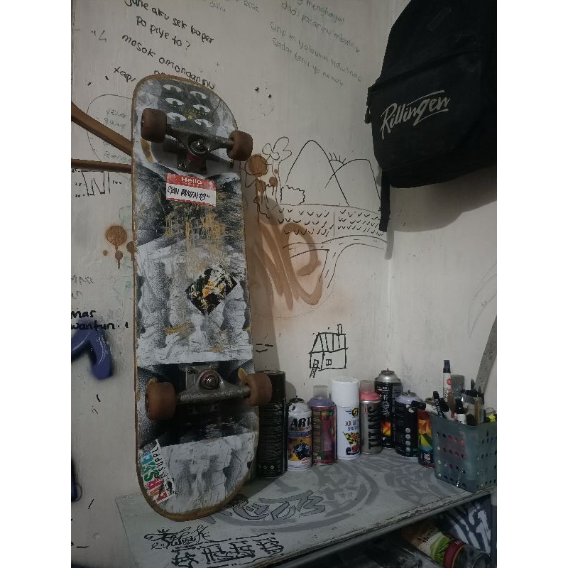 skateboard second bekas