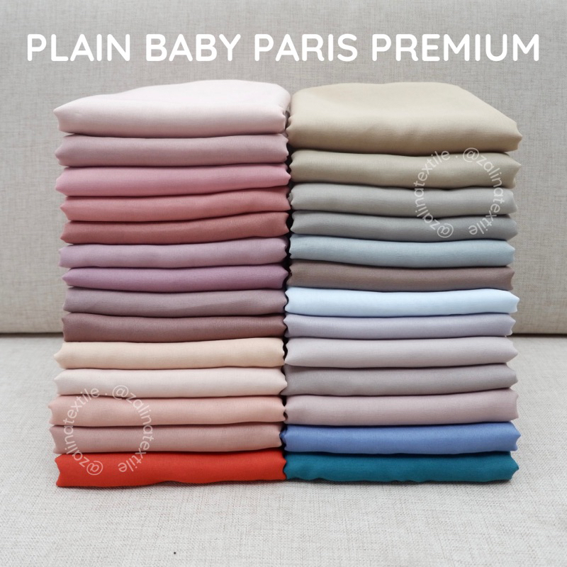 PLAIN HIJAB SEGIEMPAT BABY PARIS PREMIUM | BAHAN HALUS TEGAK TIDAK NERAWANG BAGUS