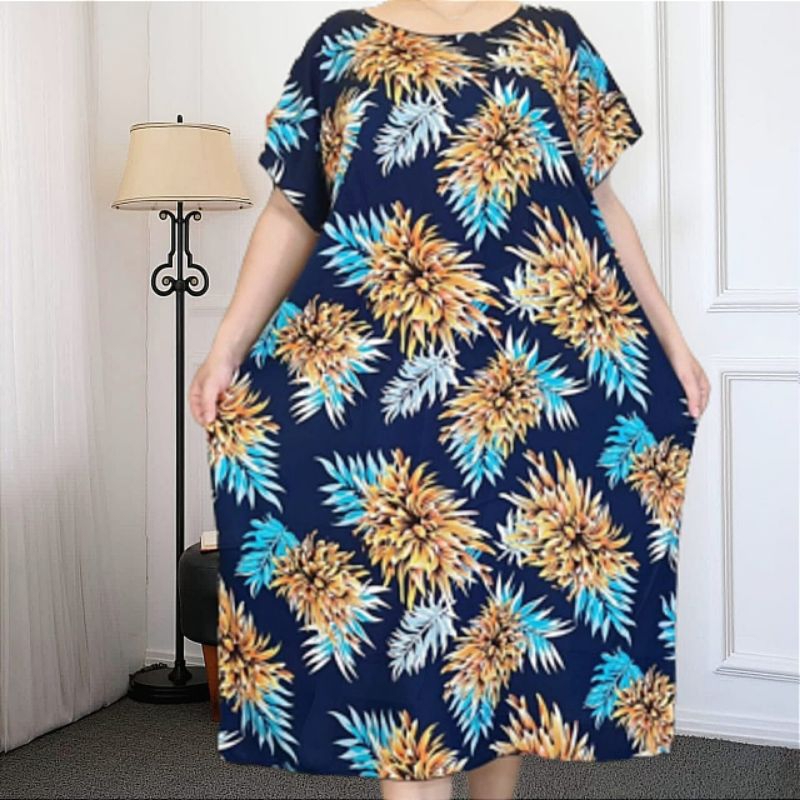 maxie varian daster jumbo LD 142 CM dress jumbo terusan dress wanita big size/oversize bahan rayon terbaik halus lembut dan adem