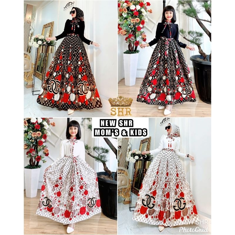 NEW" MAXI DRESS JAMET BUNGA MOM+KIDS SHR ORI 100%