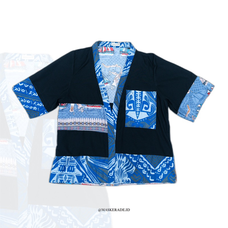 outer tenun / kimono tenun / blazer pinisi /kimono sulawesi /luaran batik