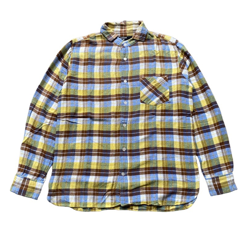 CABANE de ZUCCA BY ISSEY MIYAKE PLAID FLANNEL SHIRT