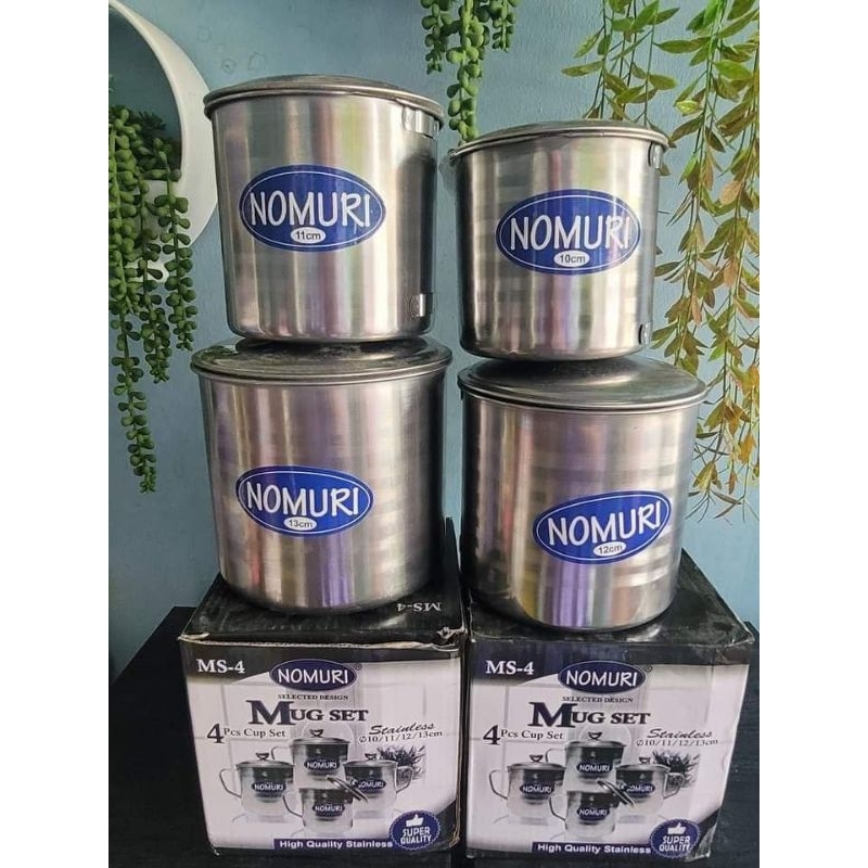 MUG STAINLES SET ISI 4 NOMURI cangkir RD