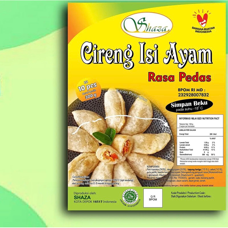 

Cireng isi Ayam Extra Pedas Shaza Termurah