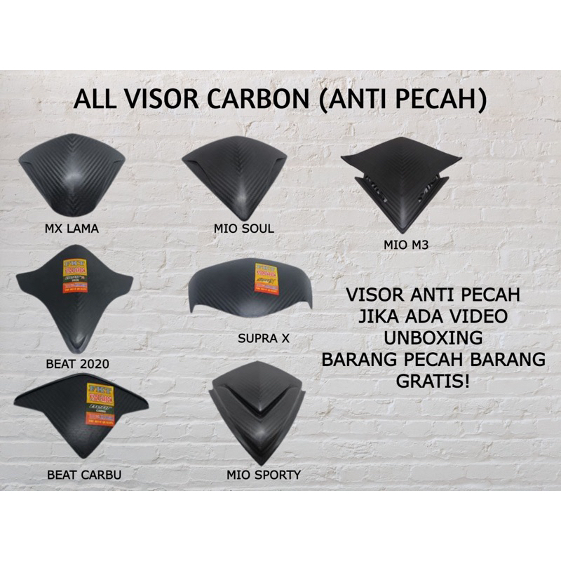 visor mx carbon anti pecah noted jika ada video unboxing pecah barang gratis