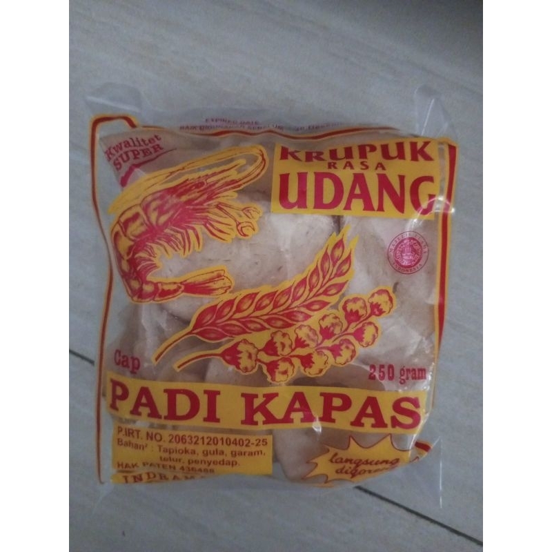 

Krupuk / Kerupuk Udang Padi Kapas sedang ( Tanggung ) 250 gram