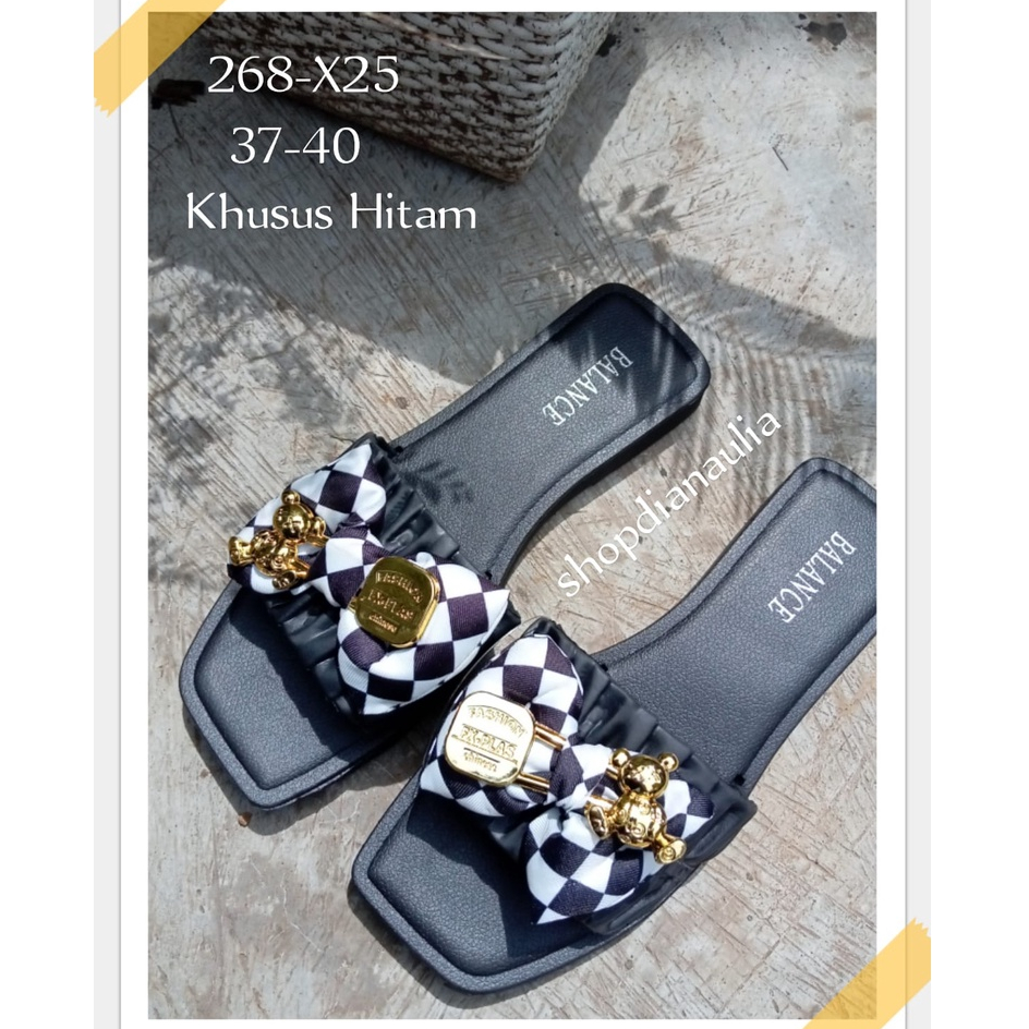 SANDAL TEPLEK WANITA JELLY IMPORT 268-X25 (37-40) // SELOP JELLY PITA IMPORT