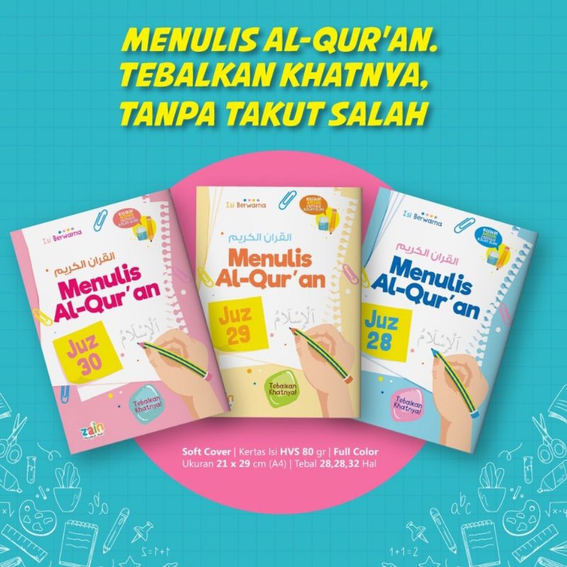 Buku Menulis AlQuran Juz 28,29,30