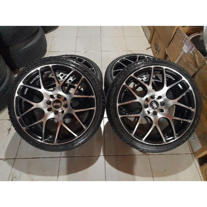 Velg Hsr Ring 17 Bekas Ban Velg Mobil Murah Paketan Ban 205/40 R17 Lebar 7,5 et42 Velg Mobil Seken