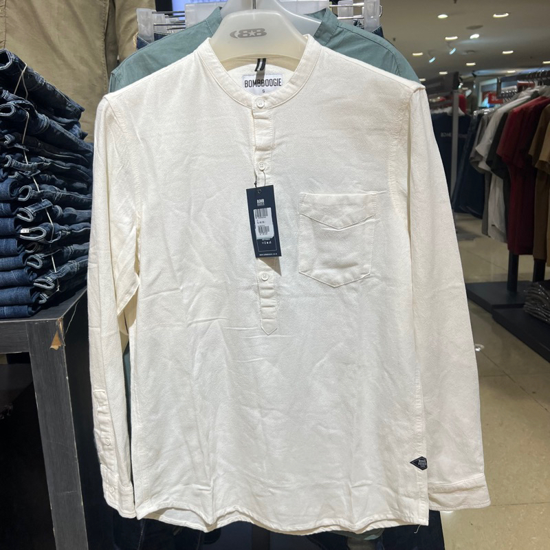 Bombboogie kemeja koko pria warna soft S-Xl