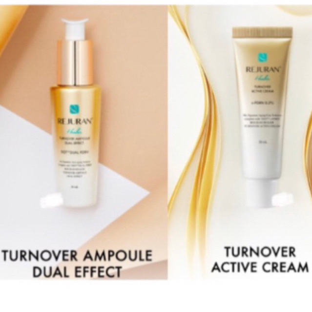 REJURAN DOT DUAL PDRN Turnover Ampoule Dual Effect 30ml GOLD Turnover Active Cream 50ml ORIGINAL REA