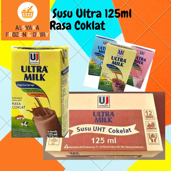 

Ultra Susu UHT 125ml Rasa Coklat/Full Cream/Strawberry (1 Carton isi 40pcs)