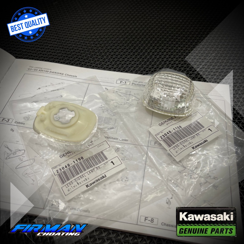 MIKA LAMPU SEIN PUTIH SEN LENS ASSY REAR NINJA RR NEW OLD 23048-1198 PNP NINJA R SS ORIGINAL KAWASAKI