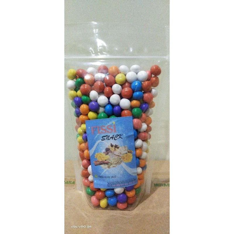 

biskuit bola coklat pelangi