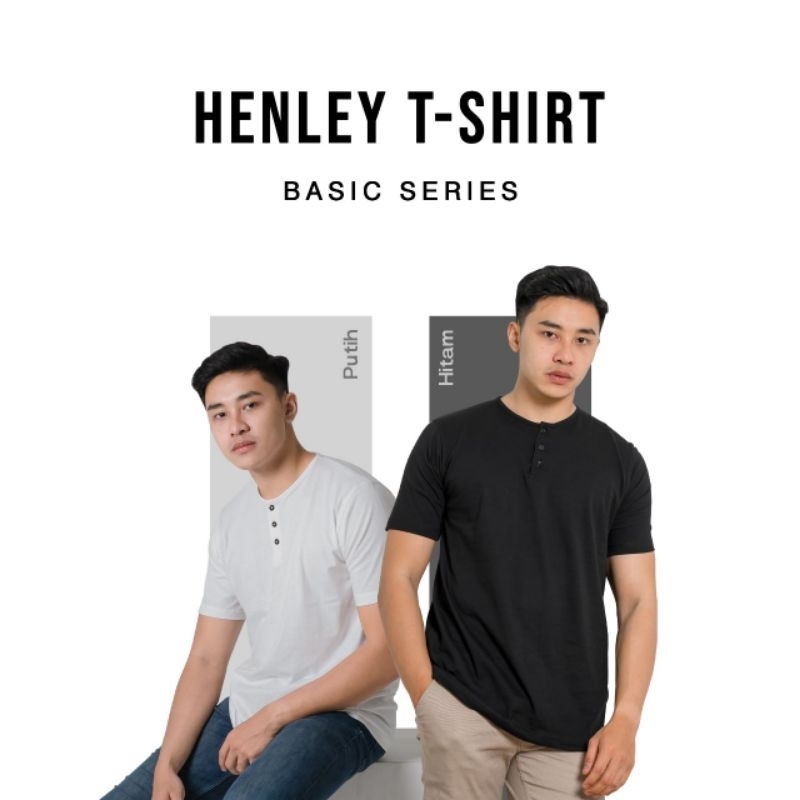 ( PASTEL ) Kaos Polos Kancing / Kaos Polos Henley / Kaos Hanley / Kaos Henley