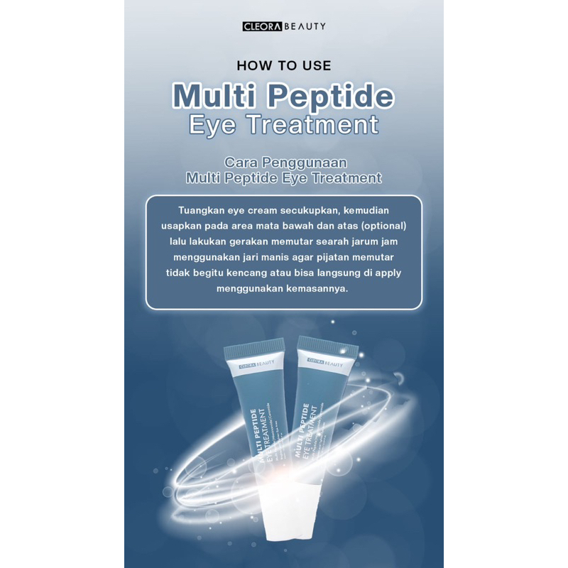 Cleora Multi Peptide Eye Treatment 15ml eye cream CLEORA beauty original kantung mata eyes
