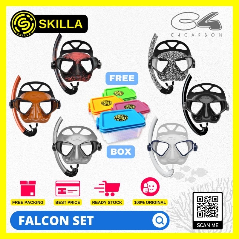 C4 Falcon Combo Mask & Snorkel Freediving Spearfishing