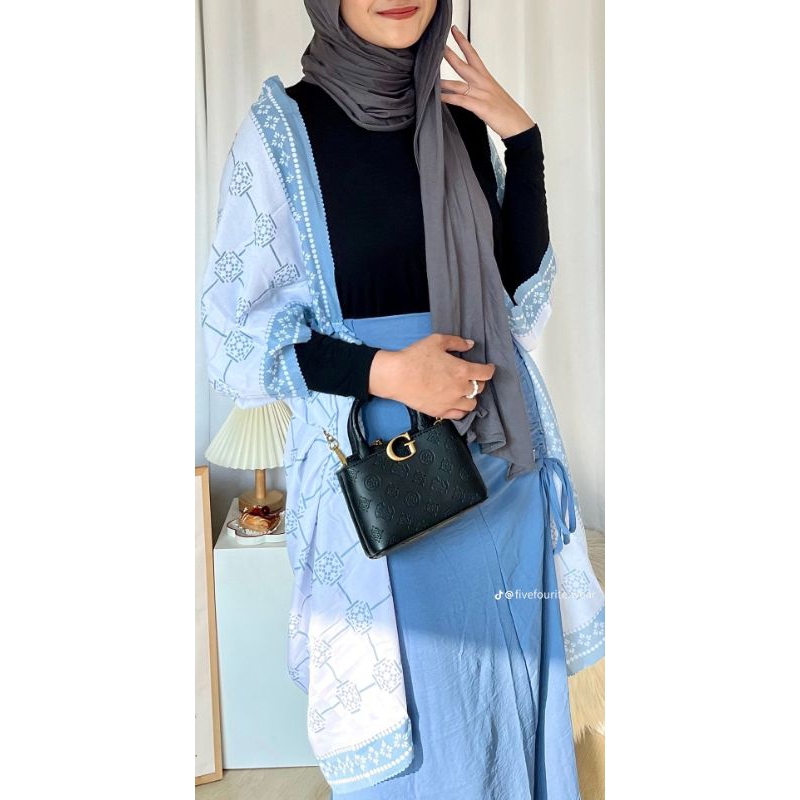 OUTER SCARF SKY BLUE BEST SELLER | READY LANGSUNG KIRIM