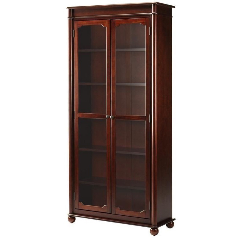 Lemari panjangan ruang tamu minimalis  bahan full kayu mahoni pintu 2 lanawooden lemari penyimpanan 