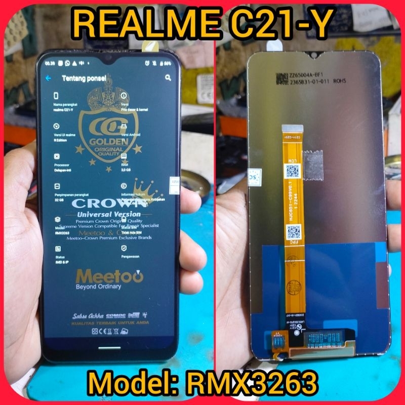 lcd touchsreen ts fulset realme c21-y seri hp RMX3263