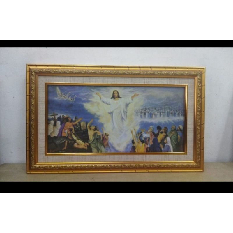 HD Pajangan/Lukisan Yesus Naik ke Surga