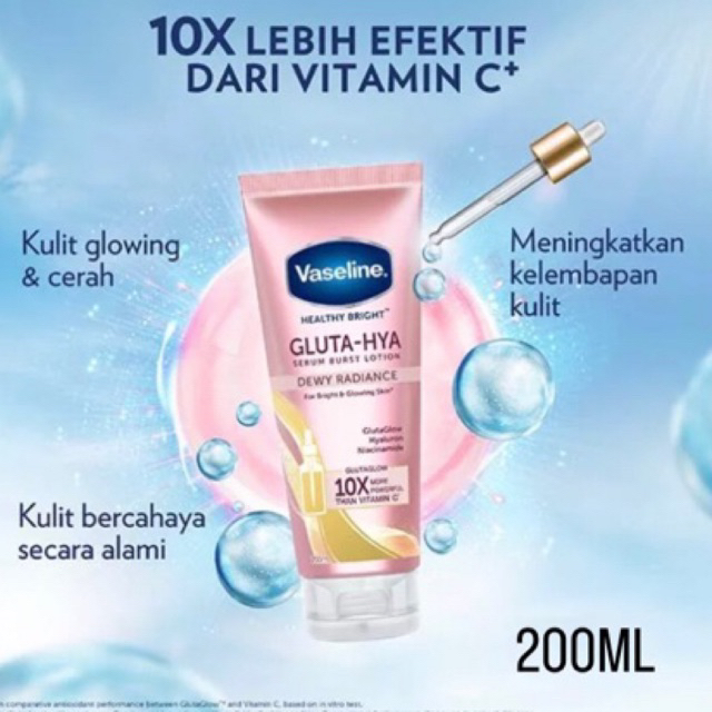VASELINE GLUTA HYA PINK 200ML
