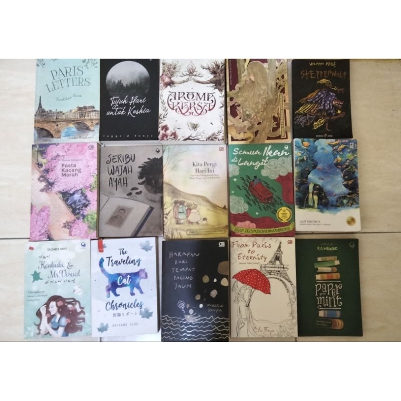 Buku Murah Preloved (Aroma karsa,Laut bercerita,KPHI,Semua ikan di langit,Harapan dari tempat paling