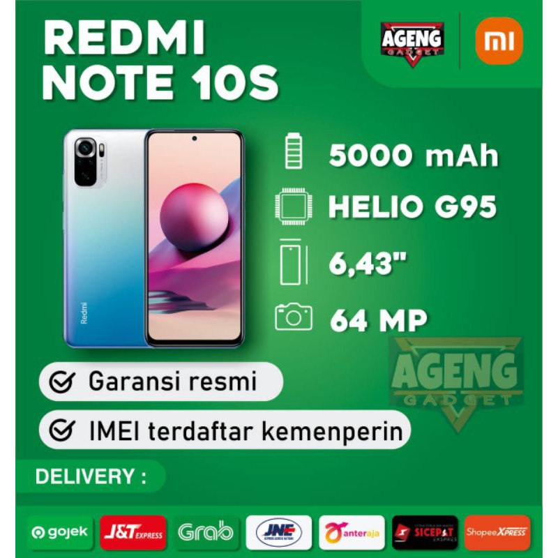 Redmi Note 10s 8/128 Garansi Resmi