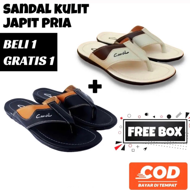 PROMO BELI 1 GRATIS 1 sandal selop pria terlaris sandal pria IMPORT / sandal slip on selop pria / sendal dewasa / sandal keren ramadhan hari raya